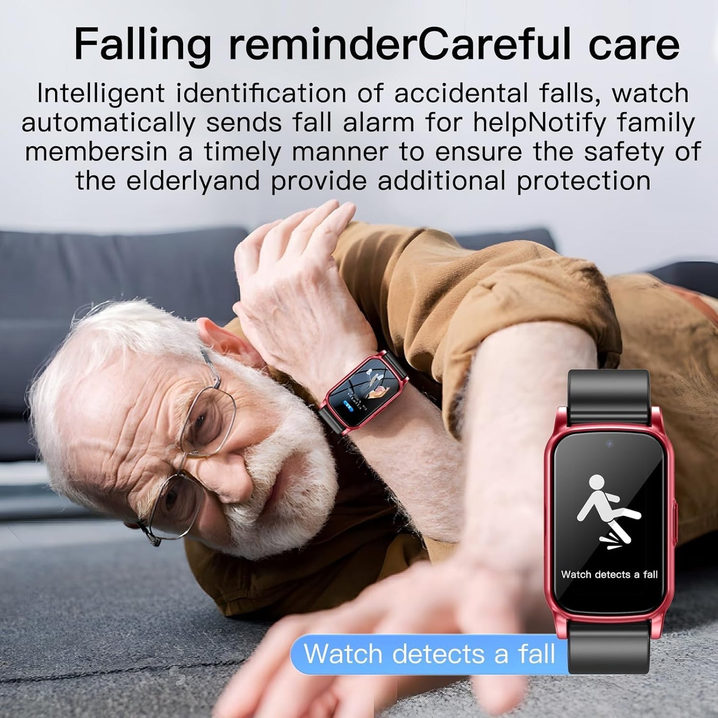 Senioren GPS Smartwatch – Sturzerkennung, SOS-Notfallalarm & Aktivitäts-Tracking für ältere Menschen