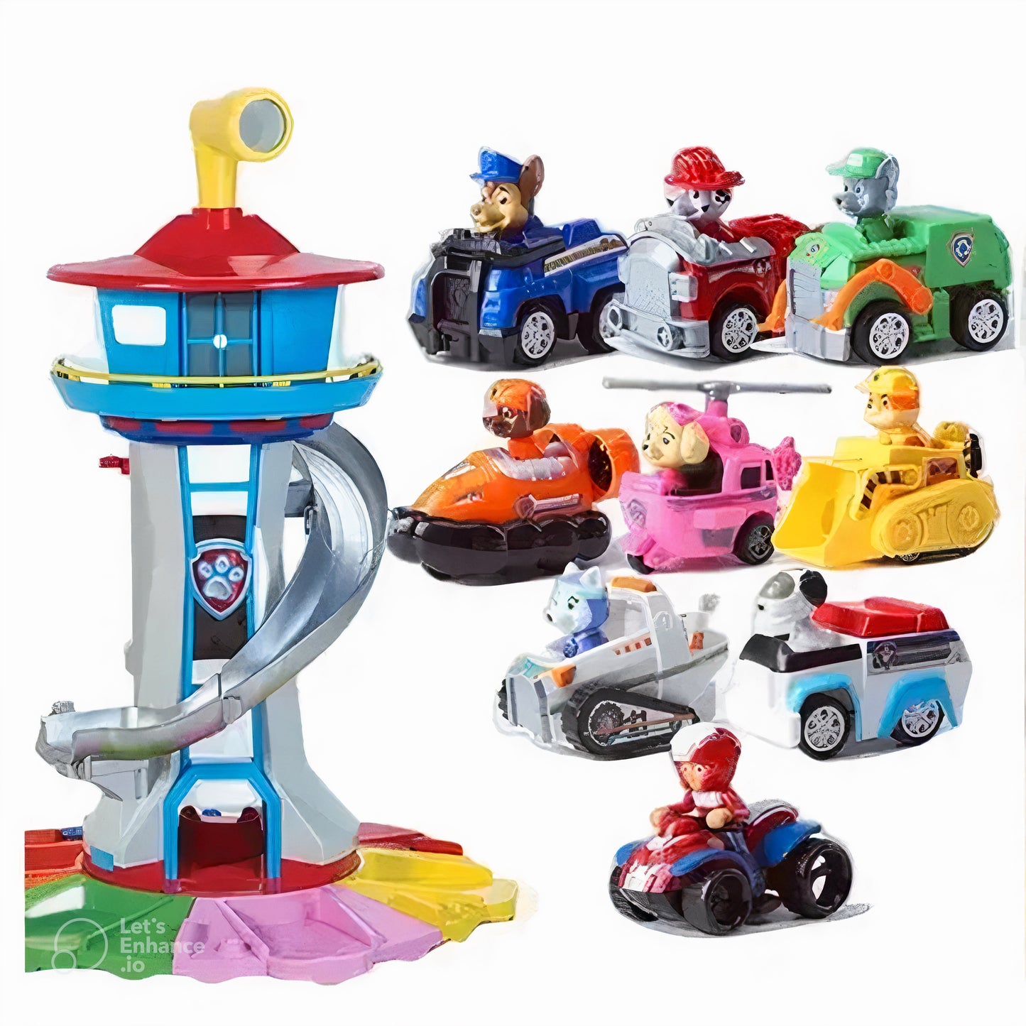 Kinderspielset mit Autos und Rutschbahn-Rennstrecke – Spielzeug für drinnen & draußen
