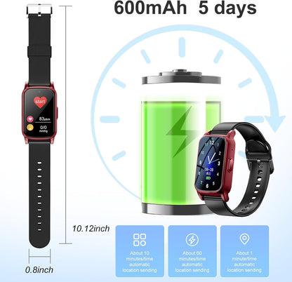 Senioren GPS Smartwatch – Sturzerkennung, SOS-Notfallalarm & Aktivitäts-Tracking für ältere Menschen