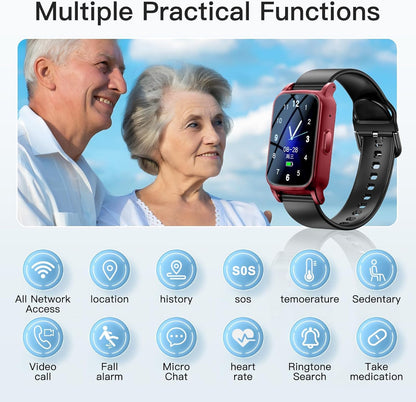 Senioren GPS Smartwatch – Sturzerkennung, SOS-Notfallalarm & Aktivitäts-Tracking für ältere Menschen