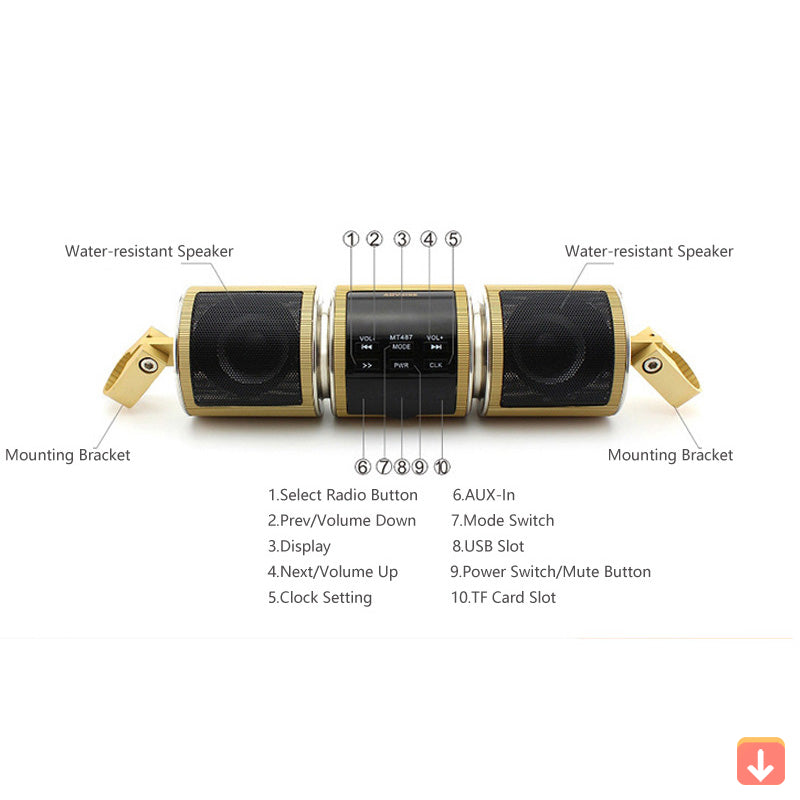 Lautester wasserdichter Bluetooth-Motorradlautsprecher