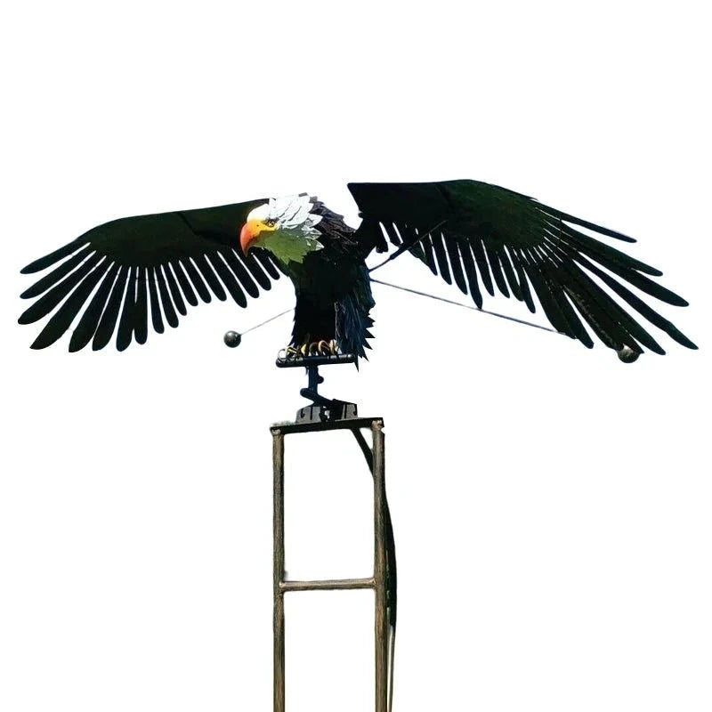 EagleWing™ 102 cm handgefertigte Gartenskulptur – Atemberaubende bewegliche Outdoor-Dekoration