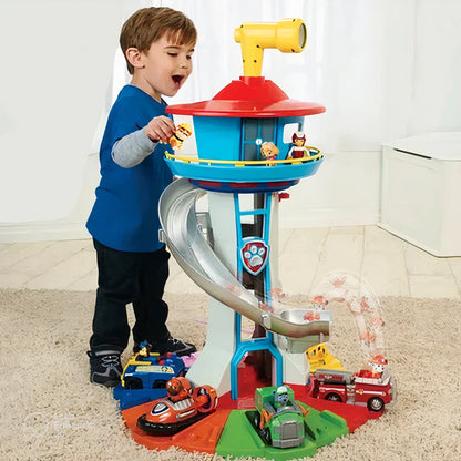 Kinderspielset mit Autos und Rutschbahn-Rennstrecke – Spielzeug für drinnen & draußen