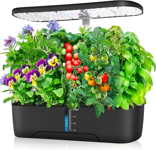12-Pod Hydroponik-Anbausystem-Kit, Höhenverstellbar, Leise Smart-Pumpe
