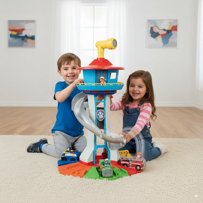 Kinderspielset mit Autos und Rutschbahn-Rennstrecke – Spielzeug für drinnen & draußen